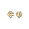 14ct Gold Diamond Celtic Love Knot Stud Earrings