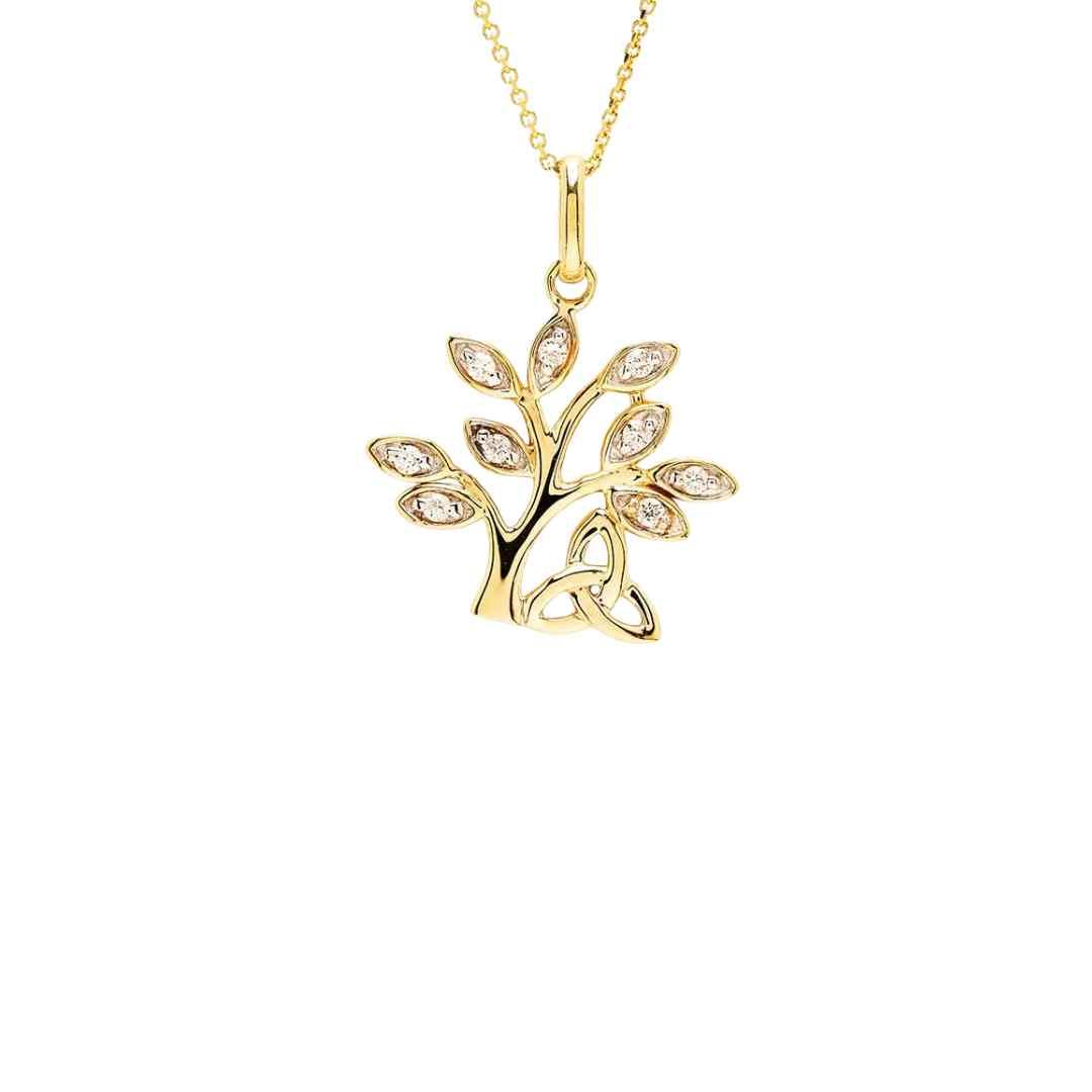 14ct Gold Diamond Celtic Tree of Life Pendant