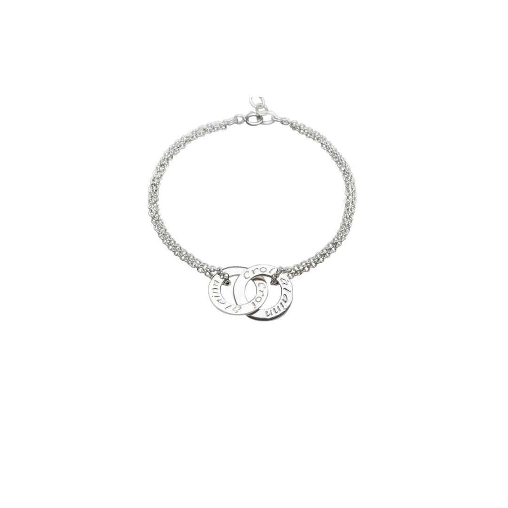Enibas Silver Double Croí Álainn Bracelet