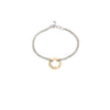 Enibas Silver Single Croí Álainn Bracelet with 9ct Gold Disc