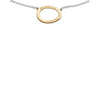 Enibas Silver Do Shaol, Do Thuras Necklace with 9ct Gold Oval Disc
