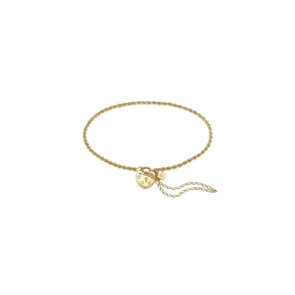 9ct Yellow Gold Padlock Bracelet