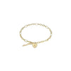 9ct Yellow Gold Padlock Bracelet