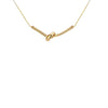 9ct Yellow Gold Fancy Knot Bar Adjustable Necklace