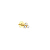 9ct Yellow Gold Triple CZ Labret Stud