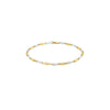 9ct 2‑Colour Gold Rectangular Link Bracelet