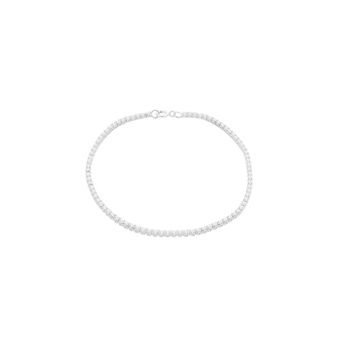 9ct White Gold CZ Tennis Bracelet