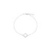 9ct White Gold CZ Petal Bracelet