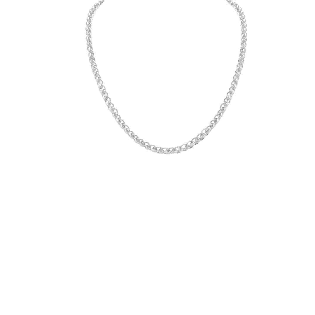 Silver Handmade 6.7mm Rollerball Chain