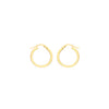 9ct Yellow Gold Square-Tube Round Hoop Creole Earrings