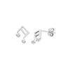 Children's Sterling Silver Music Note Stud Earrings