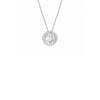 Sterling Silver CZ Halo Slider Pendant