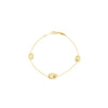9CT Yellow Gold Flat Oval & Chain Bracelet