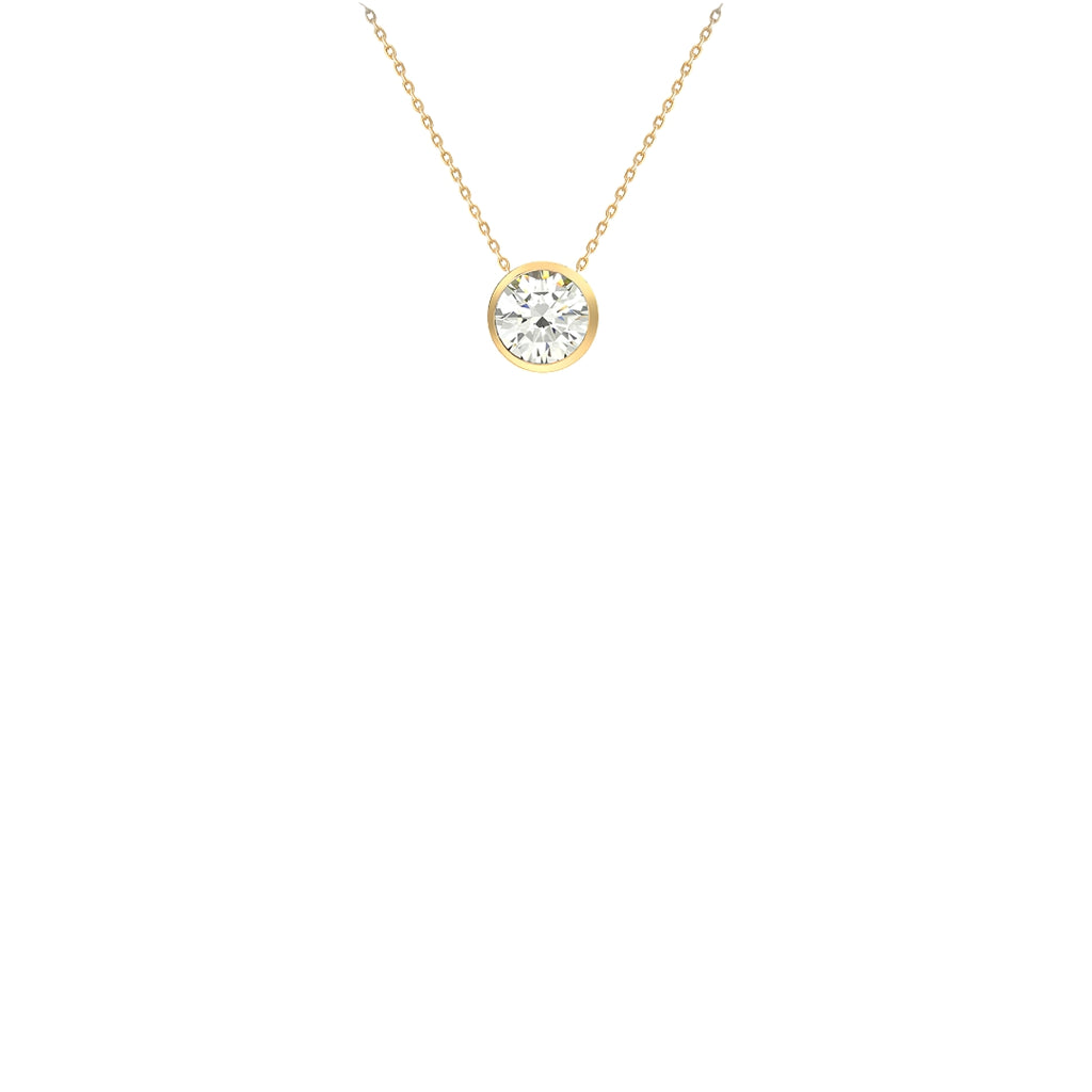 9ct Yellow Gold CZ Slider Adjustable Necklace