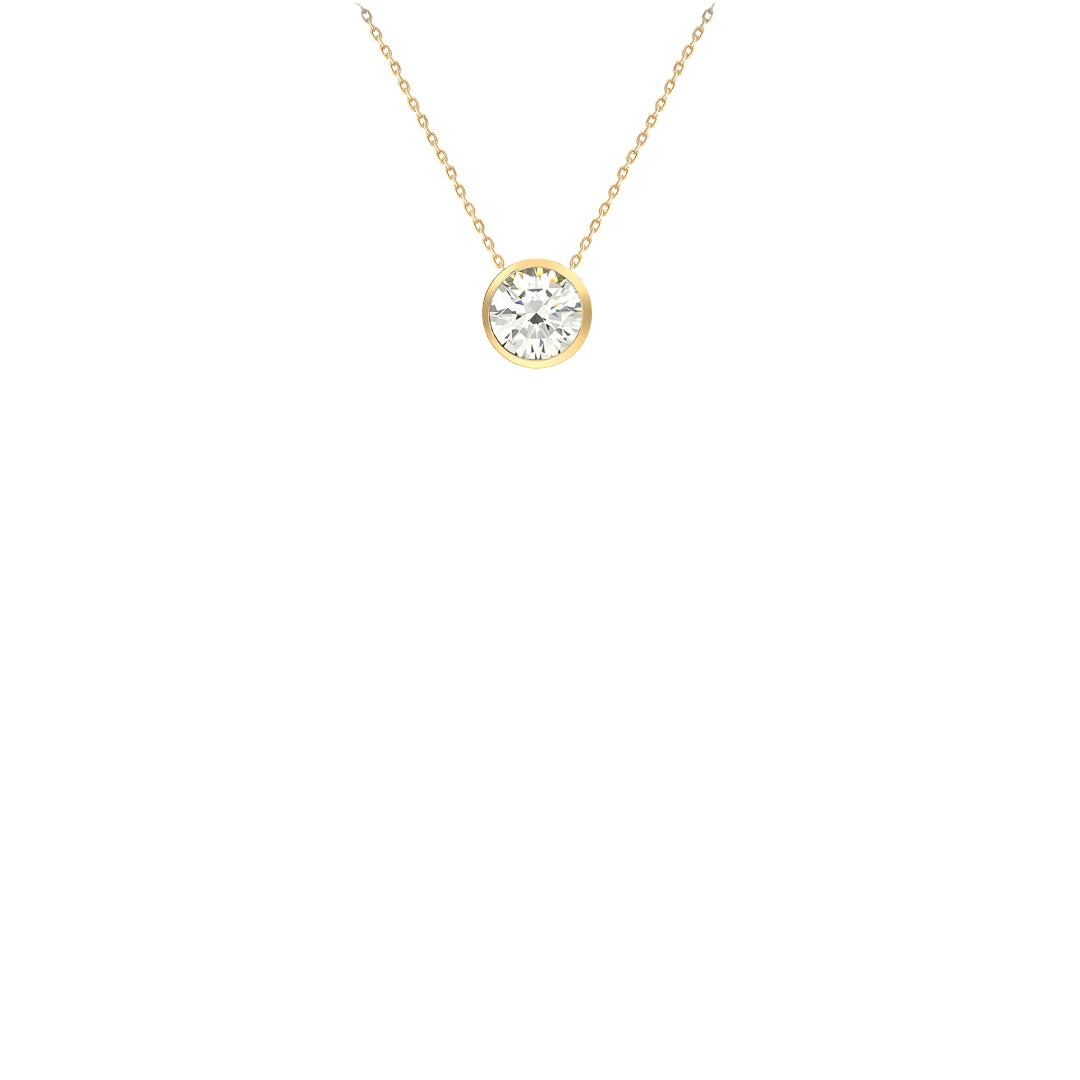 9ct Yellow Gold CZ Slider Adjustable Necklace