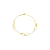 9CT Yellow Gold Double Oval & Chain Bracelet