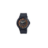 Casio Collection Analogue – Black Dial with Orange Arabic Numerals