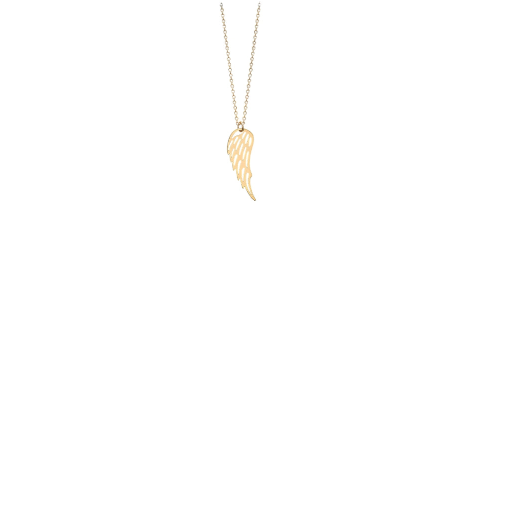 9ct Yellow Gold Cutout Angel Wing Adjustable Necklace