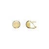 9CT Yellow Gold Polished Dome Peg & Clip Earrings 11mm