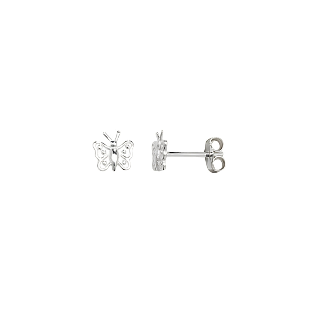 Children's Sterling Silver Butterfly Stud Earrings