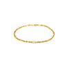 9ct Yellow Gold Hollow Diamond Cut Figarope Bracelet
