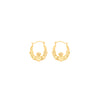 9ct Yellow Gold Claddagh Creole Earrings