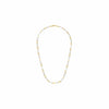 9CT Two Tone Yellow & White Gold Oval Paperchain Necklace 24"