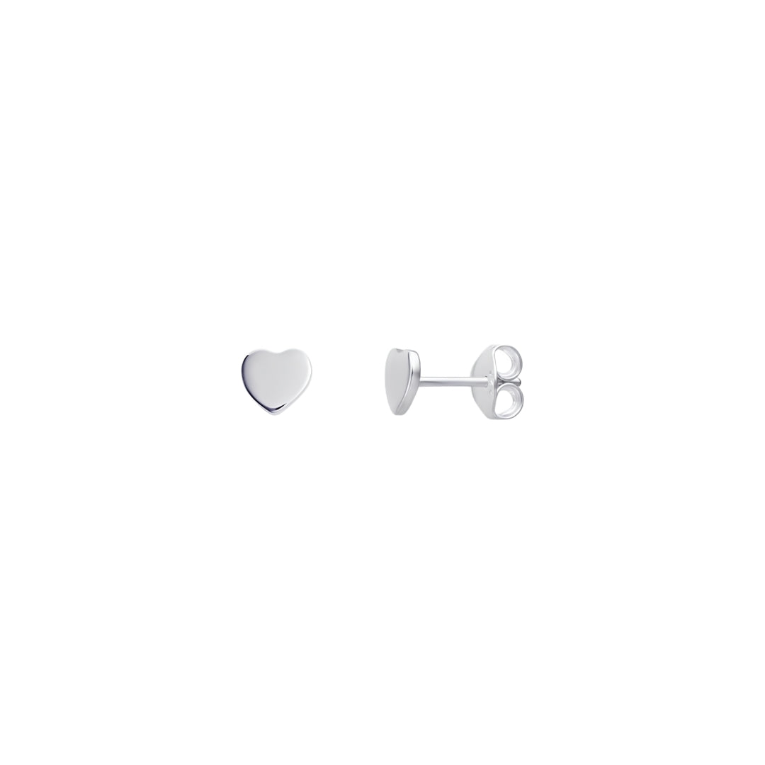 Children's Sterling Silver Heart Stud Earrings