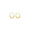 9ct Yellow Gold Ribbed Round Creole Earrings