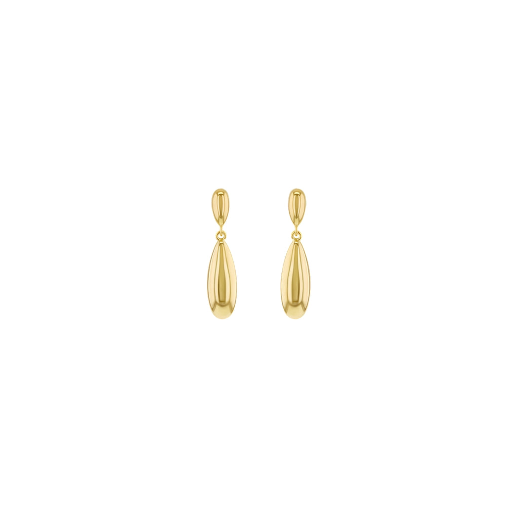 9ct Yellow Gold Teardrop Earrings