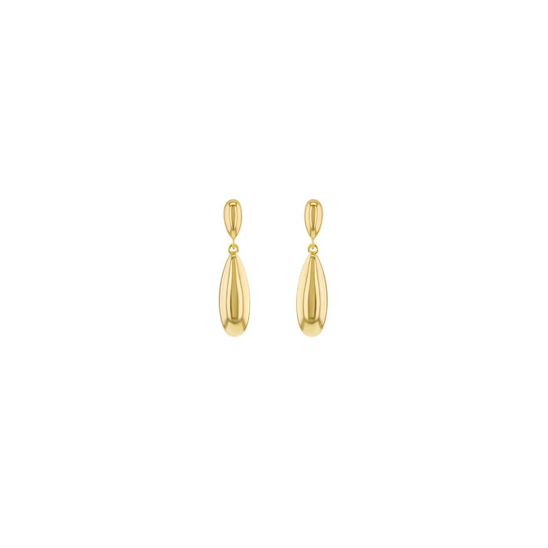 9ct Yellow Gold Teardrop Earrings