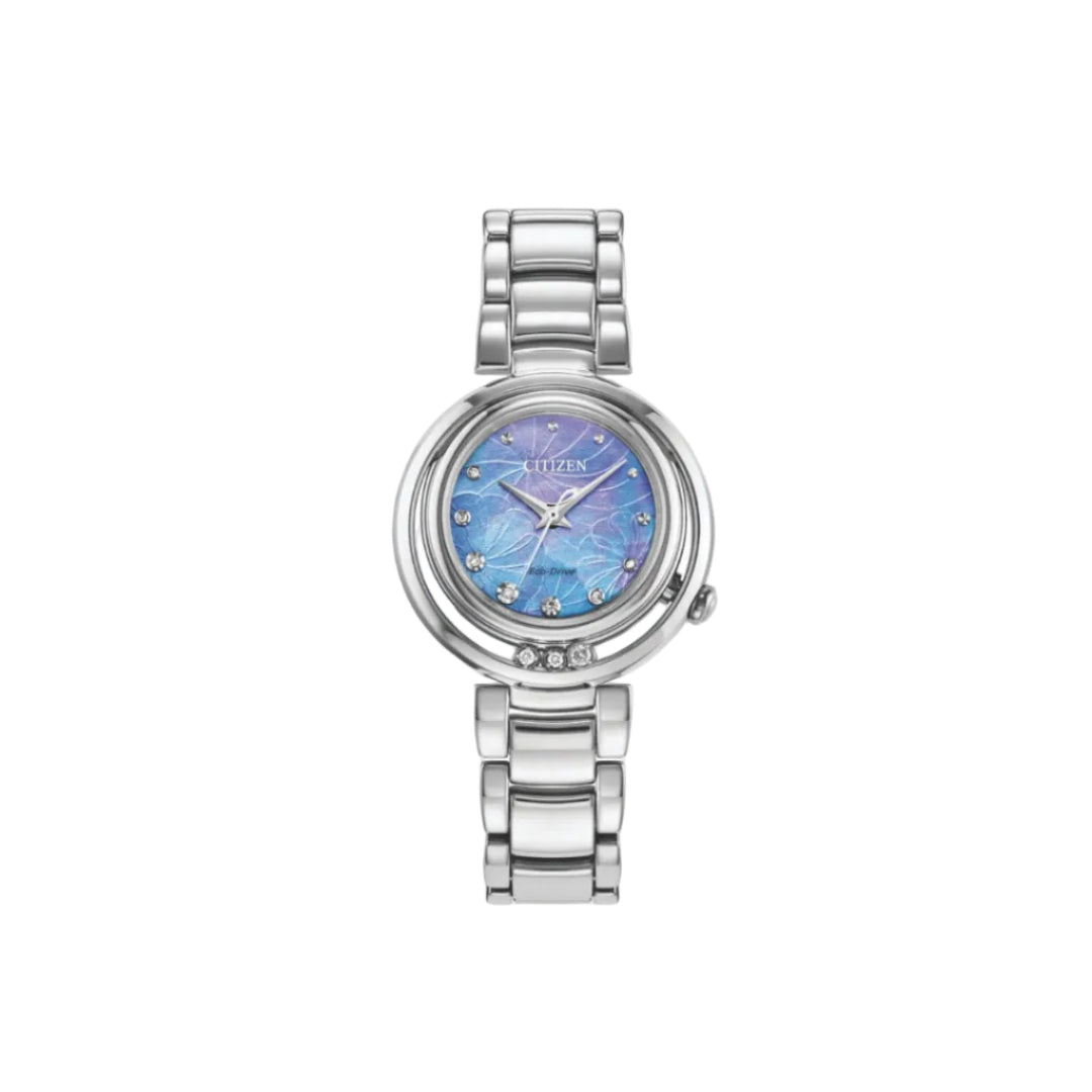 Citizen L Arcly – Blue Dial with Diamond Accents and Stainless Steel Bracelet
