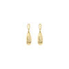9ct Yellow Gold Diamond Cut Teardrop Earrings