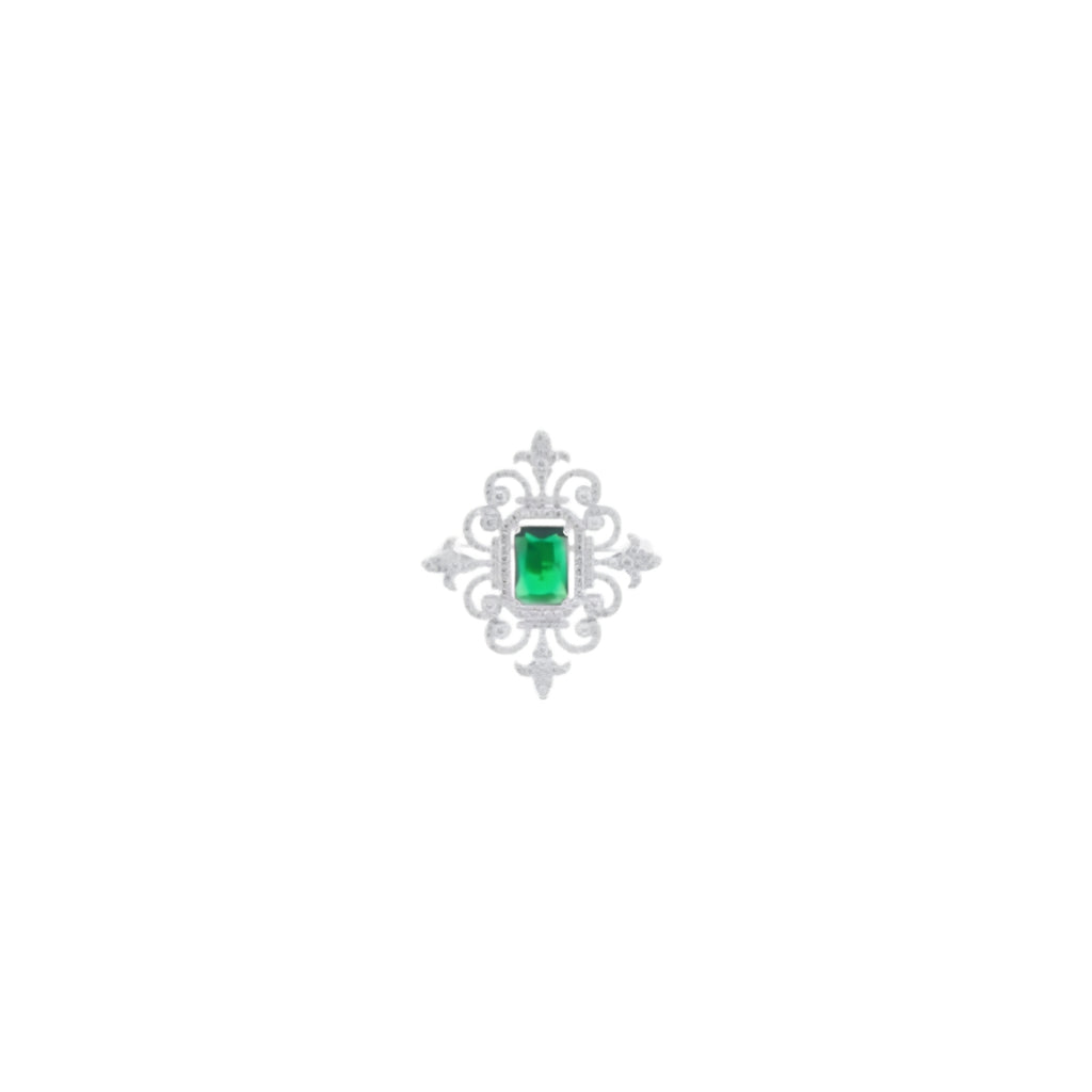 Tipperary Crystal Emerald Brooch