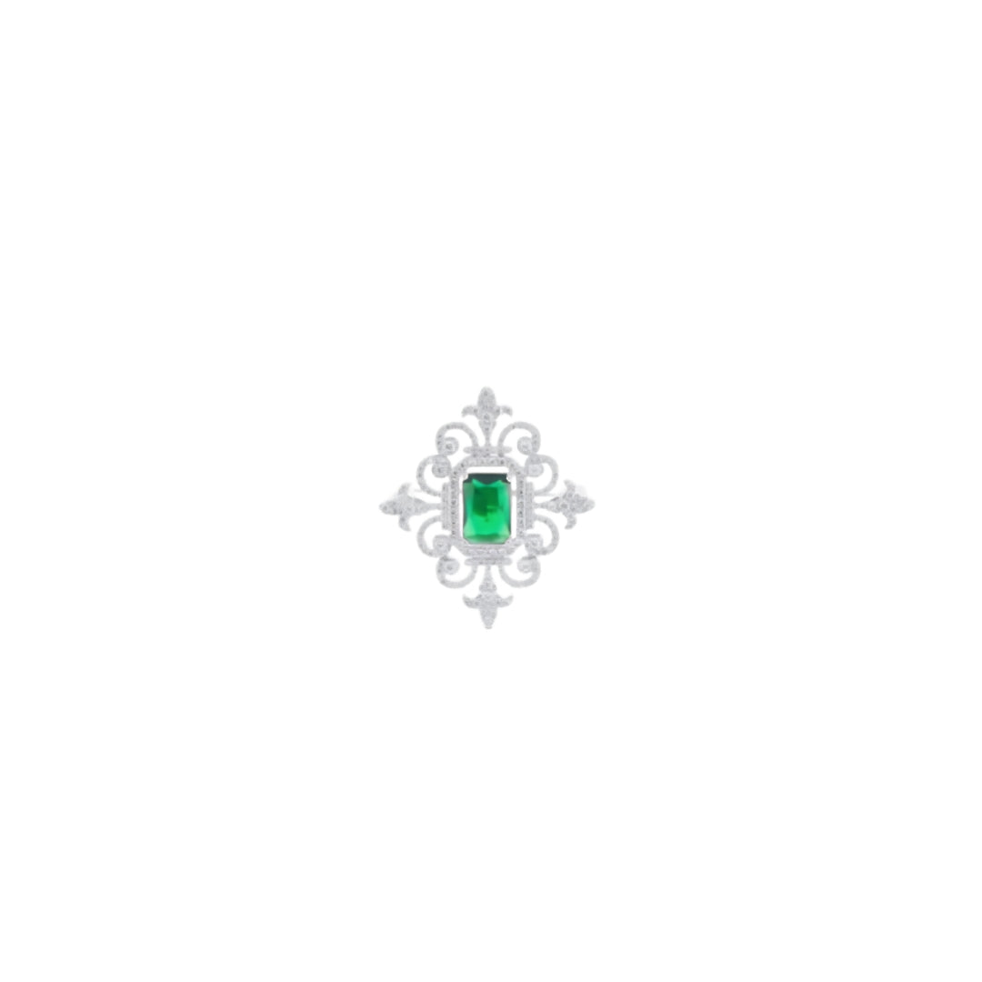 Tipperary Crystal Emerald Brooch