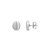9CT White Gold Coffee Bean Stud Earrings 8x6.5mm