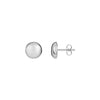 9CT White Gold Button Stud Earrings 10mm