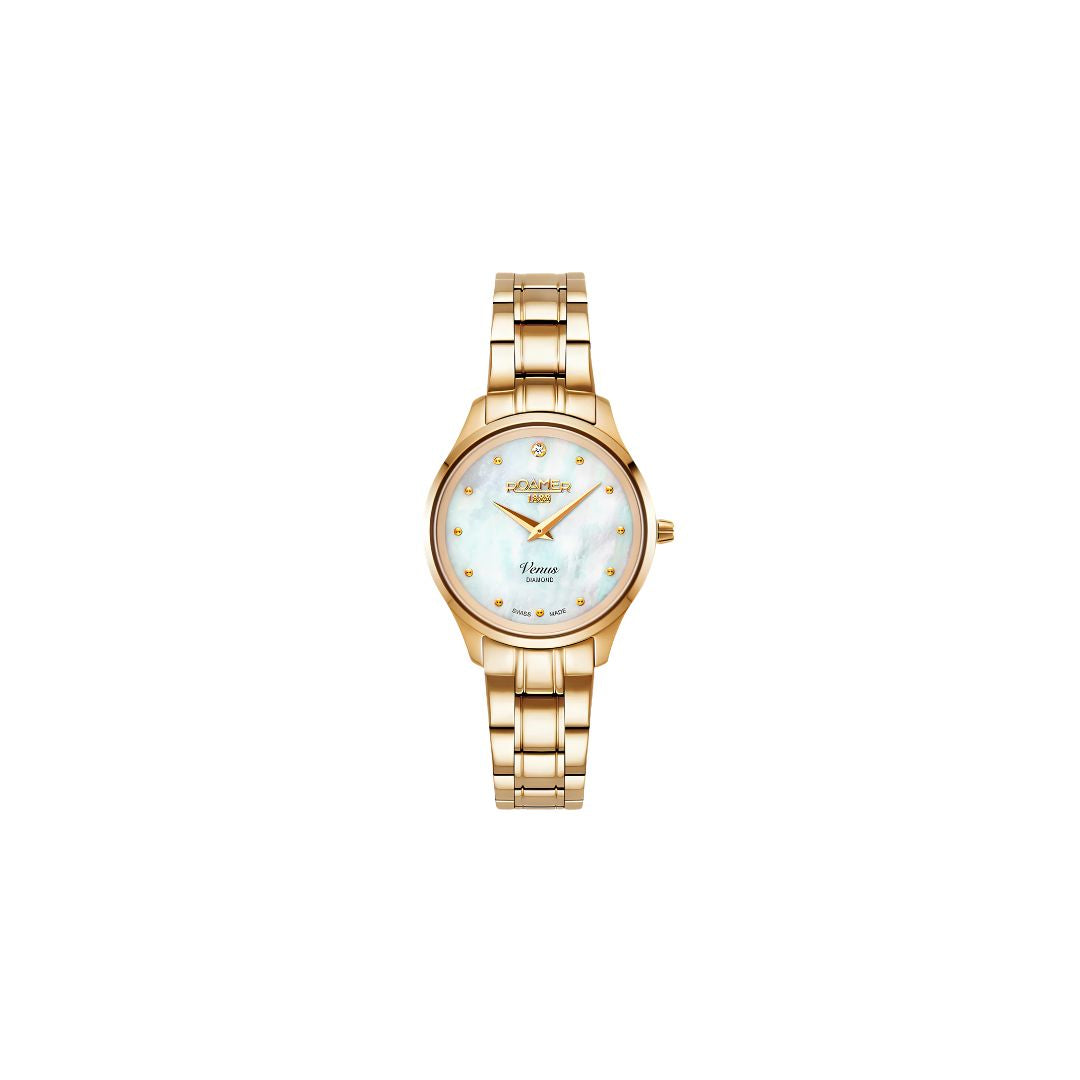 Roamer Venus Diamond Gold Watch