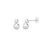 9CT White Gold Double Ball Stud Earrings 10mm