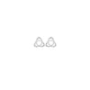 Sterling Silver Rhodium Plated CZ Celtic Knot Stud Earrings
