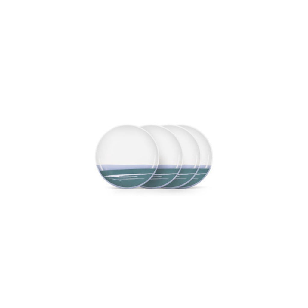 Paul Maloney Teal Set of 4 Side Plates