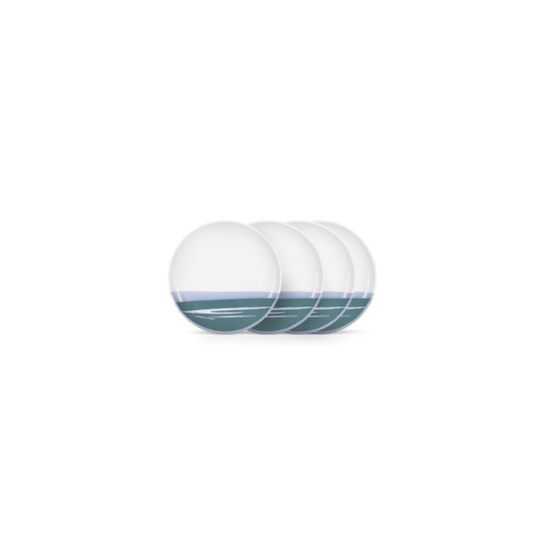 Paul Maloney Teal Set of 4 Side Plates