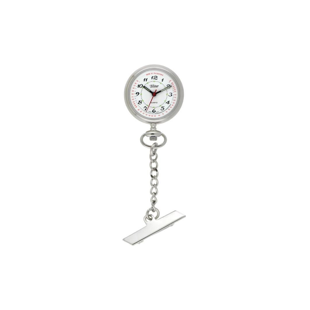 Telstar Nurses Fob Watch – Silver Tone