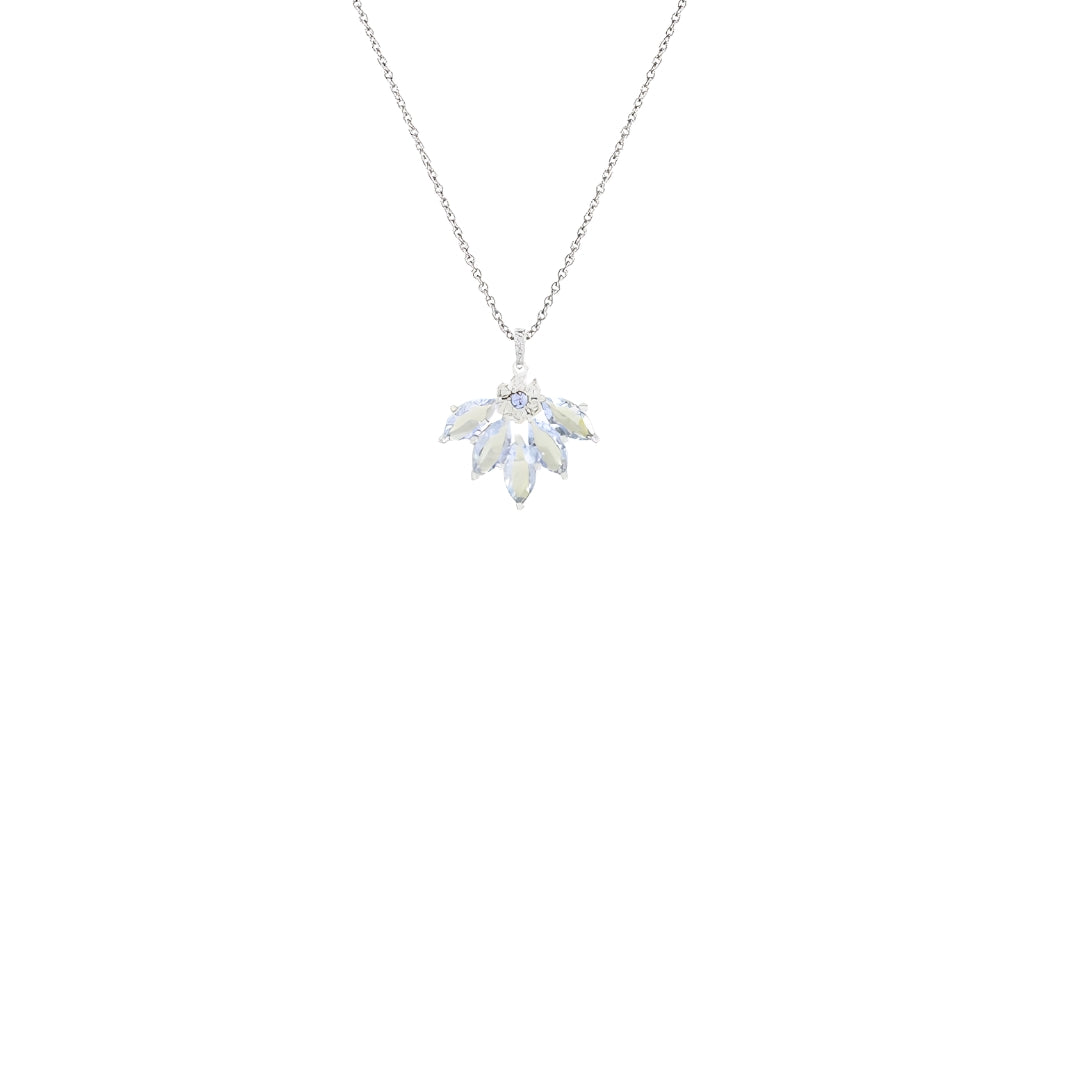 Maureen O'Hara Vintage Flower Pendant Sapphire Silver