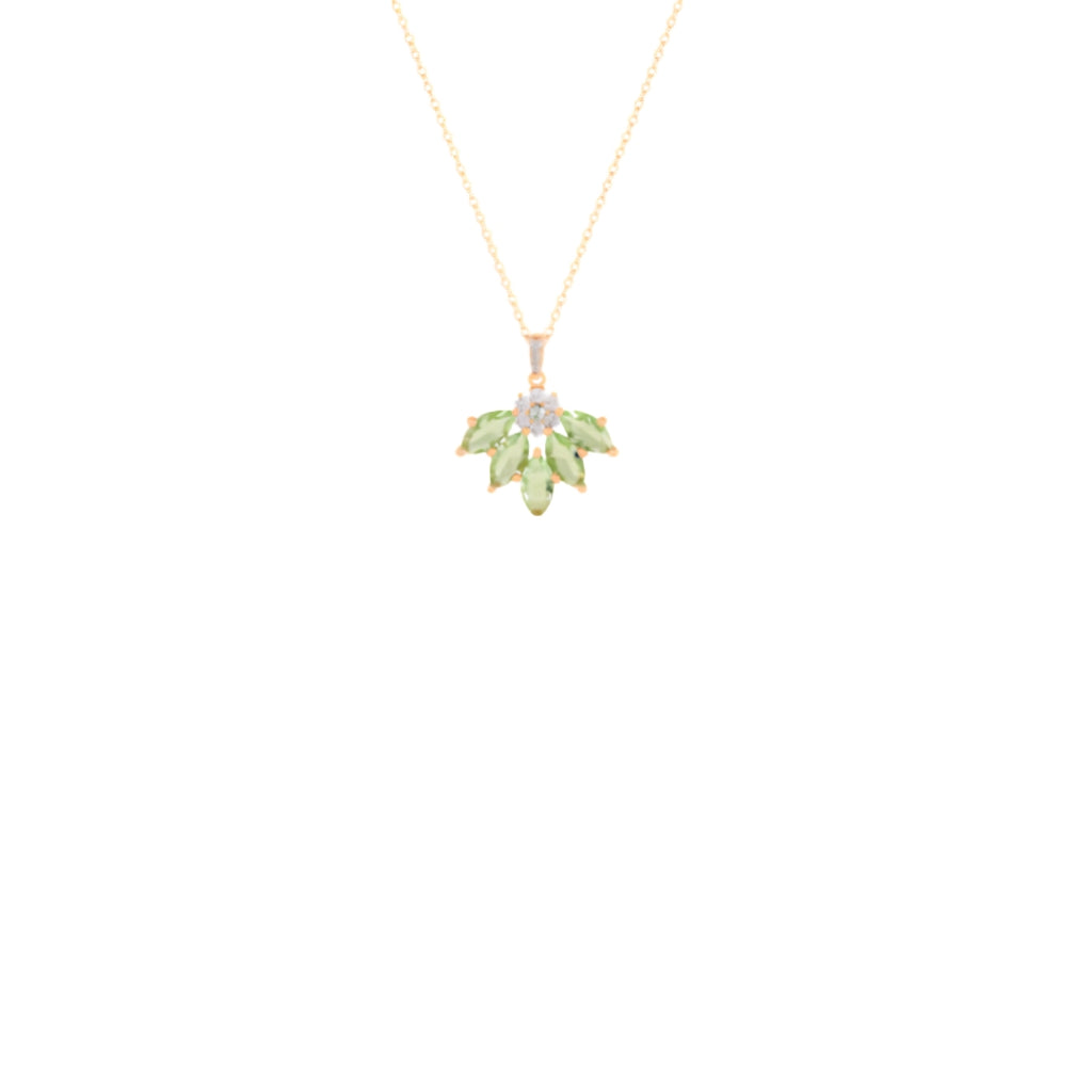 Maureen O'Hara Vintage Flower Pendant – Peridot Gold