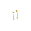 9ct Yellow Gold CZ Teardrop Halo Drop Earrings