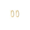 9ct Yellow Gold CZ Hoop Creole Earrings
