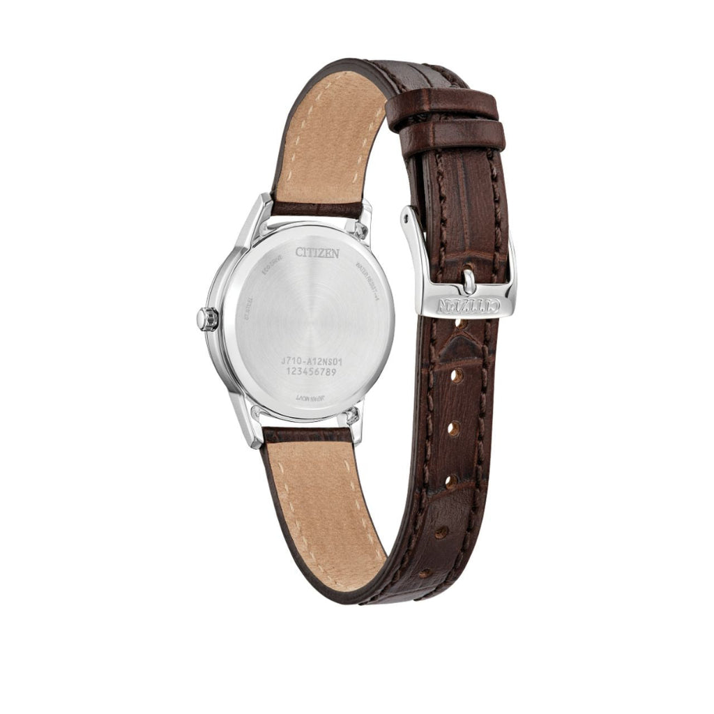 Citizen Eco-Drive Corso– Silver Dial with Brown Leather Strap