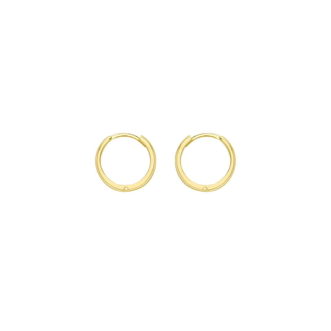 9ct Yellow Gold Huggy Hoop Creole Earrings