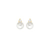 9ct Yellow Gold Freshwater Pearl & CZ Stud Earrings